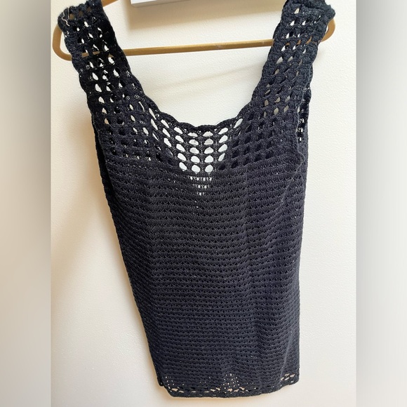 Crochet black cover up dress - Picture 3 of 4